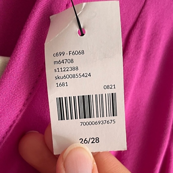 NWT Lane Bryant Purple Henley Fitted Soft Tunic Top 3/4 Sleeve Plus Sz 2… - Picture 5 of 6